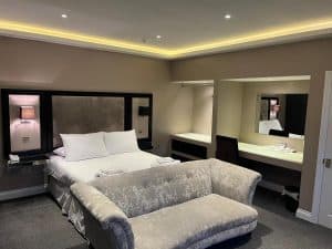 Luxury king bedroom at The Limes Hotel
